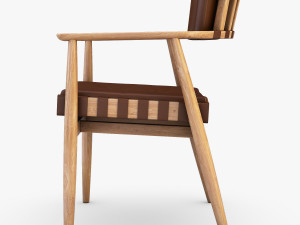 leather chair brown Model 3D