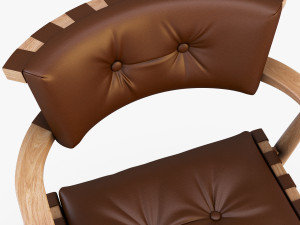 leather chair brown Model 3D