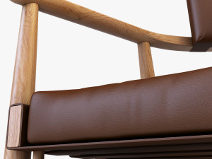 leather chair brown Model 3D