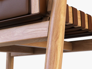 leather chair brown Model 3D
