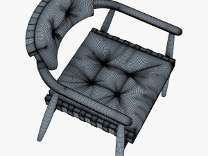 leather chair brown Model 3D