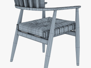leather chair brown Model 3D