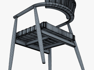 leather chair brown Model 3D