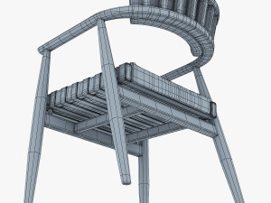 leather chair brown Model 3D