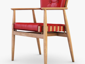 leather chair red 3D Model