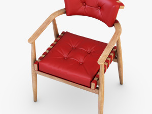 leather chair red 3D Model