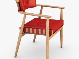 leather chair red 3D Model
