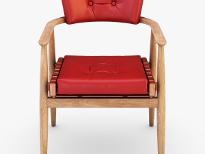 leather chair red 3D Model