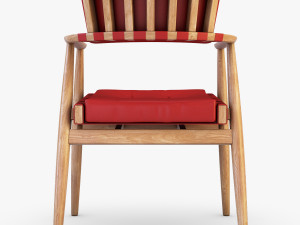 leather chair red 3D Model