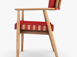 가죽 의자 레드 3D 모델