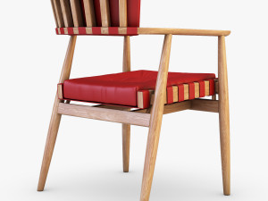 leather chair red 3D Model