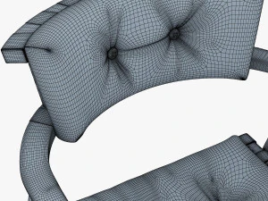 가죽 의자 레드 3D 모델