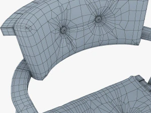 가죽 의자 레드 3D 모델