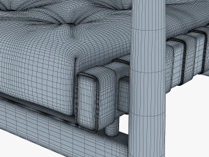가죽 의자 레드 3D 모델