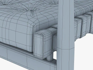 가죽 의자 레드 3D 모델
