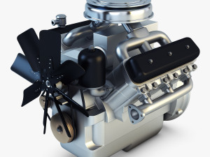 v6 type engine v 1 3D Model