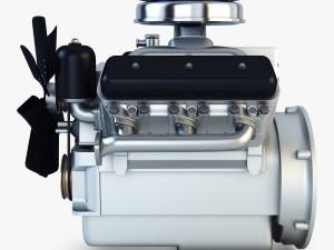 v6 type engine v 1 3D मॉडल