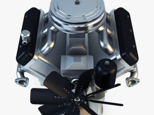 v6 type engine v 1 3D मॉडल
