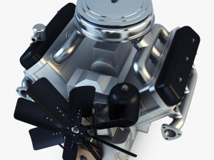 v6 type engine v 1 3D मॉडल