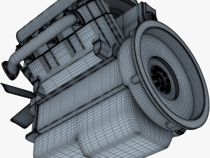 v6 type engine v 1 3D मॉडल