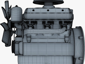 v6 type engine v 1 3D मॉडल