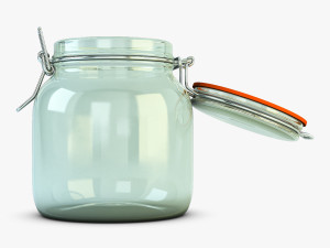 jar hermetic 1 liter v 1 Model 3D