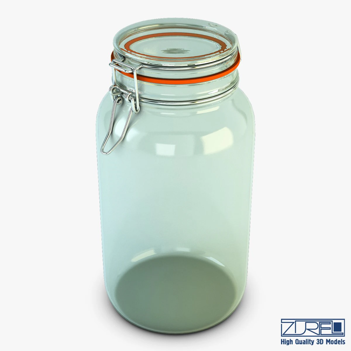 jar hermetic 2 liter v 1 3D Model .c4d .max .obj .3ds .fbx .stl .blend 