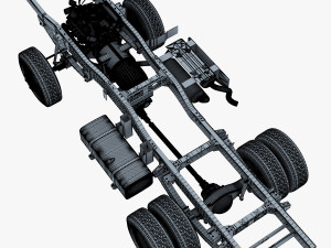 truck chassis 4x4 v 1 Modello 3D
