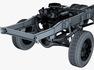 truck chassis 4x4 v 1 Modello 3D
