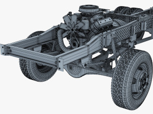 truck chassis 4x4 v 1 Modello 3D