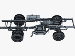 truck chassis 4x4 v 1 Modello 3D