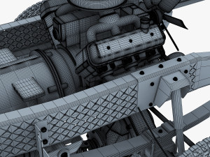 truck chassis 4x4 v 1 Modello 3D