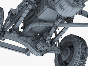 truck chassis 4x4 v 1 Modello 3D