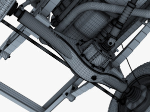 truck chassis 4x4 v 1 Modello 3D