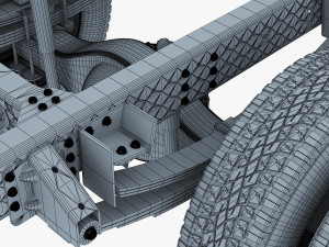 truck chassis 4x4 v 1 Modello 3D
