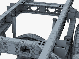 truck chassis 4x4 v 1 Modello 3D