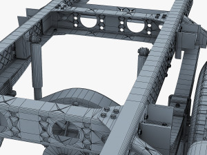 truck chassis 4x4 v 1 Modello 3D