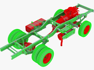 truck chassis 4x4 v 1 Modello 3D