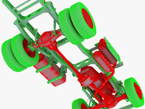 truck chassis 4x4 v 1 Modello 3D