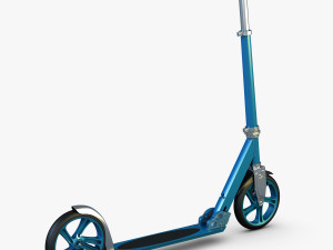 kick scooter blue Model 3D