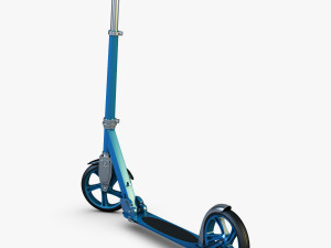 kick scooter blue Model 3D