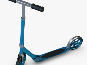 kick scooter blue Model 3D