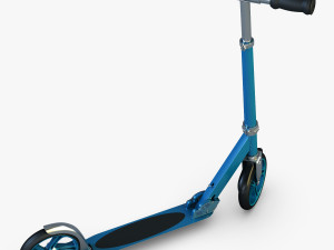 kick scooter blue Model 3D