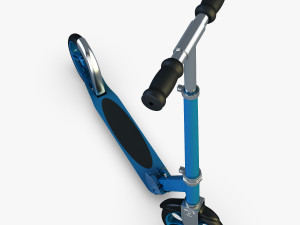 kick scooter blue Model 3D