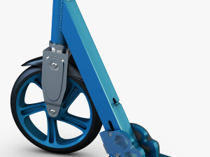kick scooter blue Model 3D