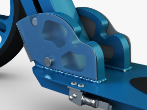 kick scooter blue Model 3D