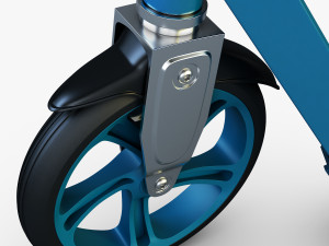 kick scooter blue Model 3D