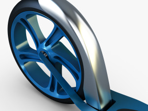 kick scooter blue Model 3D