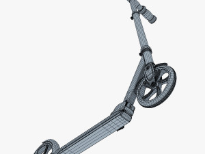kick scooter blue Model 3D