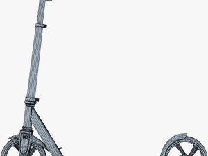 kick scooter blue 3D Model